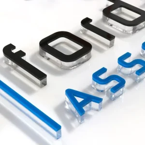 Custom Crystal Alphabet 3D Letter Logo Non Illuminated Outdoor Waterproof Laser Cut Wall Acrylic Letters Sign
