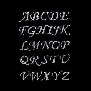 Custom Crystal Special Font Rhinestone Alphabet Letters From A-Z