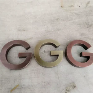 Custom Cut Brushed Gold Stainless Steel Letters Solid Alphabet Letter for Shop Fine Laser Cut Letters