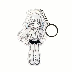 Custom Cute Anime Cartoon Flexible Acrylic Charm UV Printing Design Irregular Shape Keychains