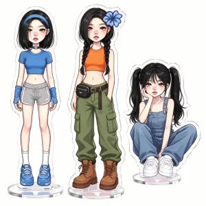 Custom Cute Cartoon Anime Acrylic Keychain-Lightweight Waterproof Desk Decor Souvenir & Business Gift