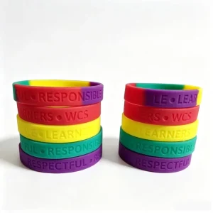 Custom Debossed Logo Rubber Silicone Wristband for Advertising Gifts