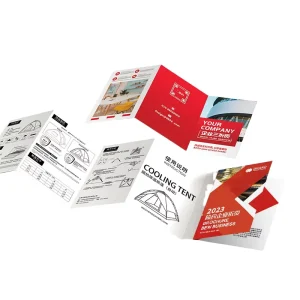 Custom Design A4 A5 Folding Paper User Manual Leaflet Printing Booklet Trifold Flyers