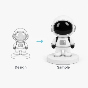 Custom Design Art Space Astronaut PVC Figure Sci Fi Cosmonaut Vinyl Toy Miniature Spaceman Statue