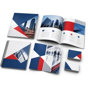 Custom Design Brochure Printing Thick Paper Glossy Matte Lamination UV Coating Company Profile Catalog Print Service