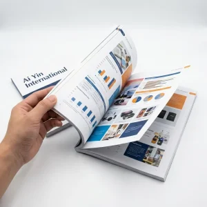 Custom Design Color A5 300g Coated Paper Matte Catalog Brochure Printing Custom Shape Pattern