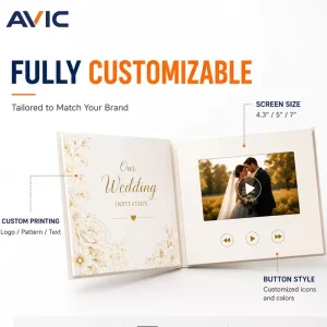 Custom Design Digital Video Business Card LCD High Definition Screen Video Brochure for Corporate Promotion