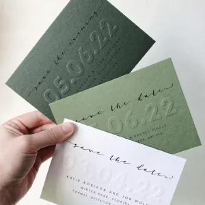 Custom Design Embossed Debossed Logo Printing Thank You Cards & Greeting Cards for Small Business and Luxury Gifts