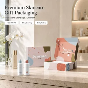 Custom Design Foldable Recyclable Mailing Box for Boutique Skincare Gift Sets and Luxury Cosmetic Item Packaging