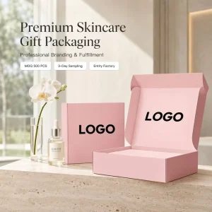 Custom Design Foldable Recyclable Mailing Box for Boutique Skincare Gift Sets and Luxury Cosmetic Item Packaging