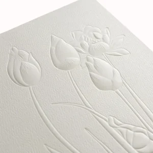 Custom Design Greeting Cards Printing Service Emboss Paper Thank You Cards for Small Business