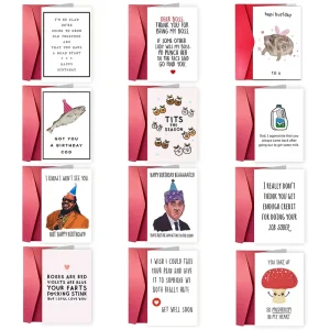Custom Design Happy Birthday Thank You Greeting Cards with Envelope Printed on Cardboard and Corrugated Board