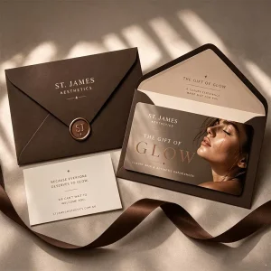 Custom Design High-End Texture Paper Exquisite Gold Foil Embossed Envelope Thank You Cards & Business Invitations