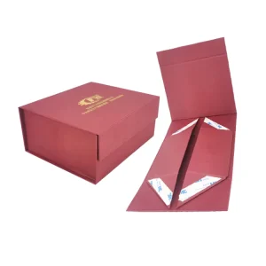 Custom Design Luxury Foldable Gift Package Boxes Hot Stamping Paperboard Packaging Box With Folding Magnetic Gift Box Packaging