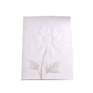 Custom Design Luxury Paper Greeting Cards Embossed Floral Greeting Card With Envelope