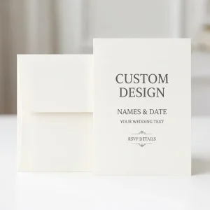 Custom Design Minimalist Wedding Invitation Cards with Envelope Professional Printing Services for Events