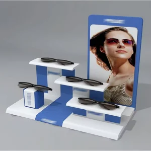 Custom Design Multi Layer Desktop Acrylic Display Stand for Sunglasses Portable Rack and Display System