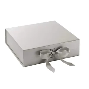 Custom Design Premium Luxury Paper Gift Box for Jewelry Accessories Watches with Ribbon Closure Packaging Box