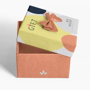 Custom Design Printed Recyclable Art Paper Box With Embossing Box Base and Lid Box Packaging