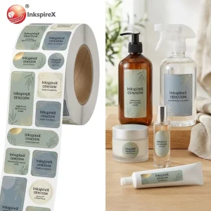 Custom Design Printed Vinyl Waterproof Adhesive Cosmetic Waterproof Skincare Product Labels for Bottle Sticker