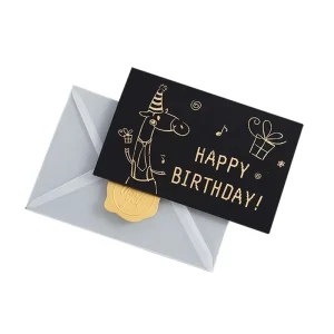 Custom Design Printing Black Greeting Cards Black Paper Thank You Gift Cards for Business
