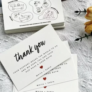 Custom Design Printing Flyer Insert Card for Business, Holographic Greeting Card, Thank You Card for Wedding Birthday