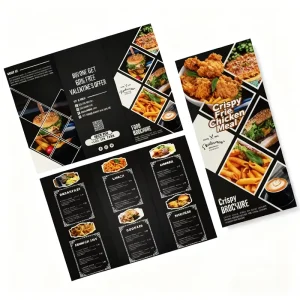 Custom Design Printing Service Flyer Booklet Brochure Catalog Card Instruction Manual Restaurant Menu Paper Printing