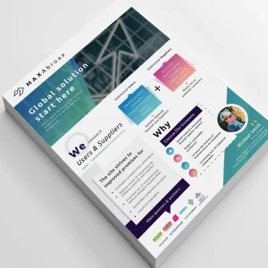 Custom Design Printing Service Flyer Full Color Glossy Paper Booklet Brochure Catalogue Offset Printing
