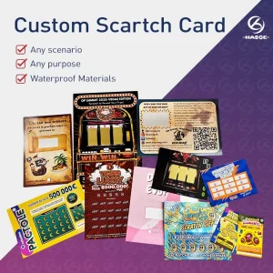 Custom Design Promotion Scratch and Win Card Gift Coupon Lottery Ticket Card Campaign Lottery Prize Game Prize Reveal Cards