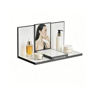 Custom Design Shop Retail Countertop Advertising LED Acrylic Cosmetic Makeup Perfume Display Stand for Sale