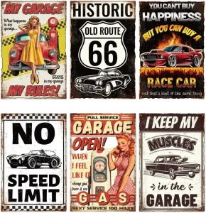 Custom Design Vintage Fairy Theme Silver-Plated Alloy Metal Sign Plaque Silk Screen Printing Retro Tin Plate Bar