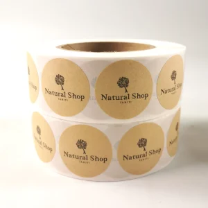 Custom Design Waterproof Vinyl Sticker Brand Logo Round Label Rolls Self Adhesive Sticker Rolls Private Product Packaging Labels