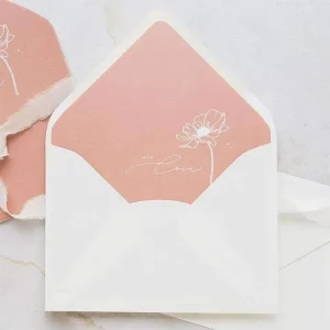 Custom Design Wedding Invitation and Simple Design for Envelope With Logo Printing