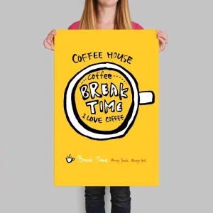 Custom Designed A0 A1 Advertising Posters for Indoor Wall Decoration Full Color Digital Printing