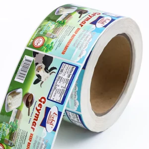 Custom Designed BOPP Waterproof Color Sticker Roll for Food Daily Necessities & Bottle Label Packaging