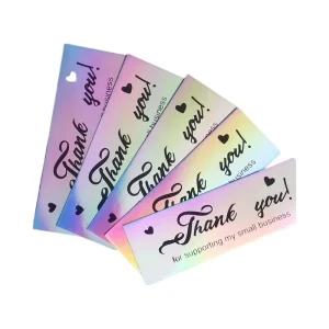 Custom Designed Full Color Print Greeting Card & Thank You Tag with Offset Paper and Cardboard Options