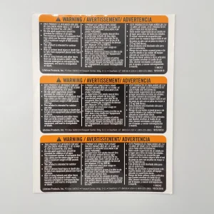 Custom Designed Waterproof White Label Sticker Warning Printing Packaging Black Logo Stickers