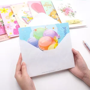 Custom Designs Eco-Friendly Multicolor Happy Birthday Greeting Cards