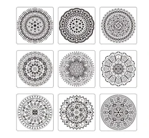 Custom Designs Laser Cut Eco Friendly Mylar Material Round Template Stencils