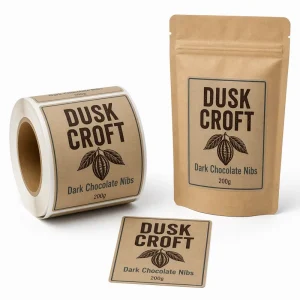 Custom Die-Cut PVC Vinyl Stickers for Glass Vials, Self-Adhesive, Scratch- and UV-Resistant