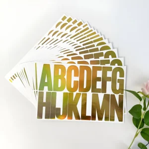 Custom Die Cut Sticker Gold Foil Embossed Vinyl Waterproof for Packaging Business Label Logo RoHS Certified