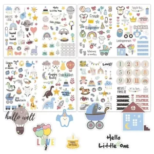 Custom Die-cut Sticker Set Colorful Paper Stickers Cute Cartoon Sticker Packs for Planners