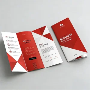 Custom Digital Printing Film Laminated Cardboard Promotional Catalogue Folded Flyer Leaflet Brochure