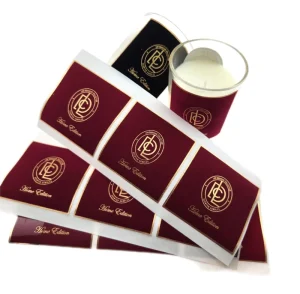 Custom Diy Self Adhesive Label Branding Label Idea Perfume Candle Bottle Label Sticker Design Velvet Sticker