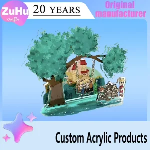 Custom Double Sided Cartoon Printed Make Your Own Anime Character Standee Plastic Coin Charm