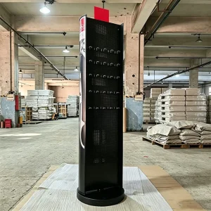 Custom Double-Sided Metallic Lightweight Heavy Duty Accessory Display Rack Panel for Mobile Phone Cases for Supermarkets Grocery