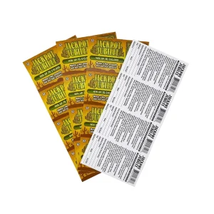 Custom Double-Sided Printing Jackpot Scratch Off Cards Win Card Lottery Ticket Scratch Cards