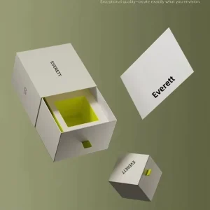Custom Drawer Style Cosmetic Gift Boxes with Handle Art Paper Logo Printing Embossing