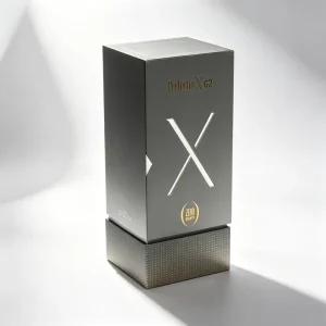 Custom Eco Friendly Gray Luxury Perfume Box with Paper Lid and Base for Startup Cosmetic Brands Limited Edition Gifts Packaging