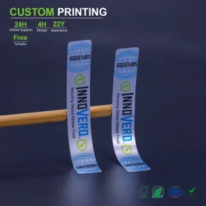 Custom Eco-Friendly Heat Sensitive PET Anti-Counterfeit Waterproof Scratch-Off Label Evident Security Printing Seal Labels